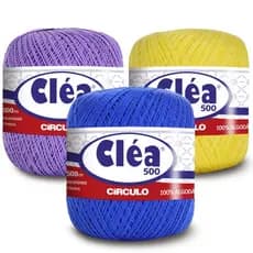 Linha Clea 500 Metros Circulo para Crochê, Bordado, Tricô, Roupa, Cropped, Biquini e Artesanato
