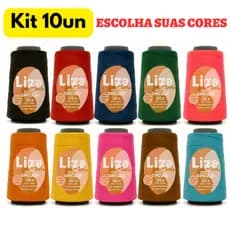 Kit 10 Linhas Liza Moda Grossa Fio 2 500 Metros 312 TEX Círculo Trança Cabelo Moda Crochê Artesanato