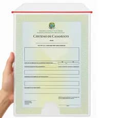 Kit 100 Protetores Porta Documento Plástico Grande 23x32cm Para Certidão, Certificado e Folhas A4