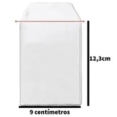 Kit 25 Envelopes Protetores 9x12cm Transparente Plástico Porta Documento P-9 ACP Oferta Dizimo
