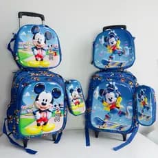 Kit Mochila Infantil Masculino 3D Mickey Mouse Escolar | Mochila + Lancheira + Estojo | Mochila Escolar