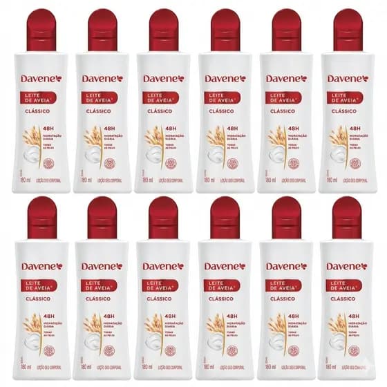 12UN Hidratante Corportal Leite De Aveia 180ML Davene
