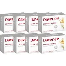 8UN Sabonete Vegetal Leite Aveia Hipoalergenico 90g Davene
