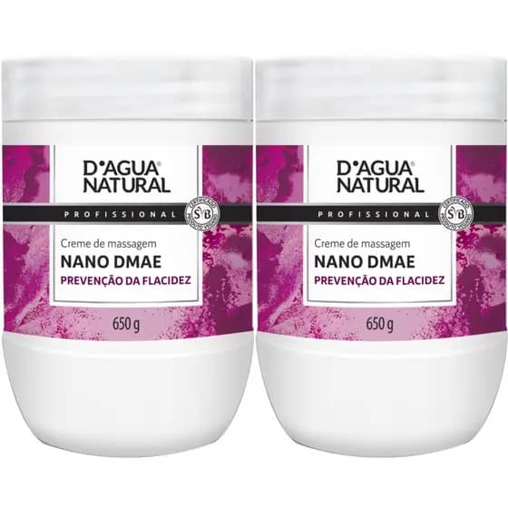 2UN Creme Massagem Corporal Nano Dmae 650G D'agua Natural