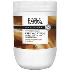 Creme de Massagem Cafeína 7 Ativos, D'agua Natural, 650 g