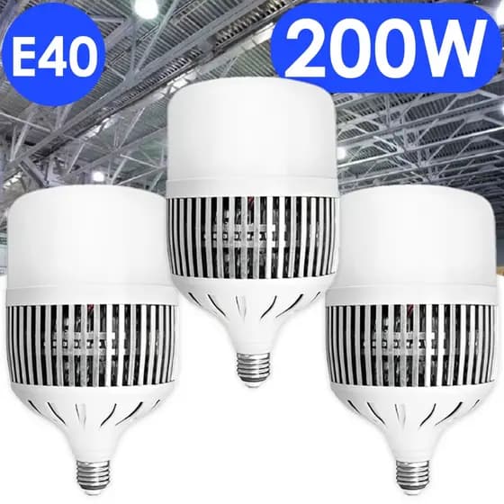 Lâmpada LED Bulbo 200W Bivolt E40 Branco Frio 6500K Alta Potência