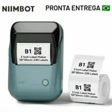 Impressora Térmica Etiquetadora Niimbot B1 + 1 Rolo de Etiqueta (Não usa tinta)