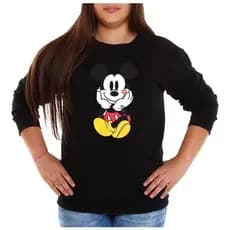 Blusa Moletom Gola Careca Mickey Moletom
