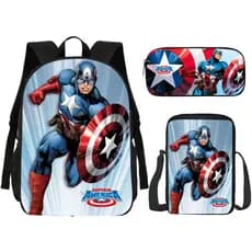 Kit de Mochilas Estampa Herói Estrela America Vários Modelos Voltas As Aulas
