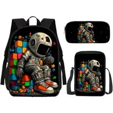 Kit de Mochilas Estampa Astronauta Vários Modelos Voltas As Aulas
