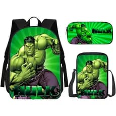 Kit de Mochilas Estampa Herói Forte e Verde Vários Modelos Voltas As Aulas