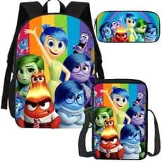 Kit de Mochilas Estampa Mentes e Emoções Coloridas Vários Modelos Voltas As Aulas