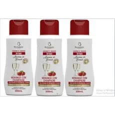 Aromas do Brasil Sabonete Líquido Íntimo Morango com Champagne 200ml - 3 unidades