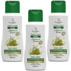 Aromas do Brasil Sabonete Líquido Íntimo Erva Doce 200ml - 3 unidades