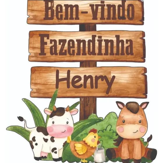 Display Placa Fazendinha Personalizada
