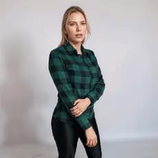 Camisa Xadrez Feminina Rodeio Moderna Country Flanela