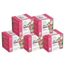 Kit 5 Chás Leão Frutas Vermelhas com 10 Sachês Cada Linha Frutas e Flores