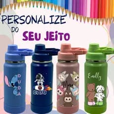 GARRAFA Térmica 350ml com bota De Silicone Protetora Personalizada DTF UV
