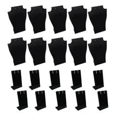 Expositores Preto De Colar E Brinco Jóias Bijuteria Kit 20pç