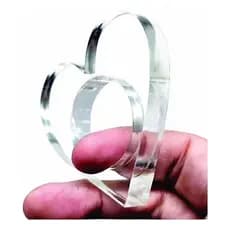 Kit 8 Argolas Coração Suporte Anel Porta Guardanapo Acrilico 6mm Cristal