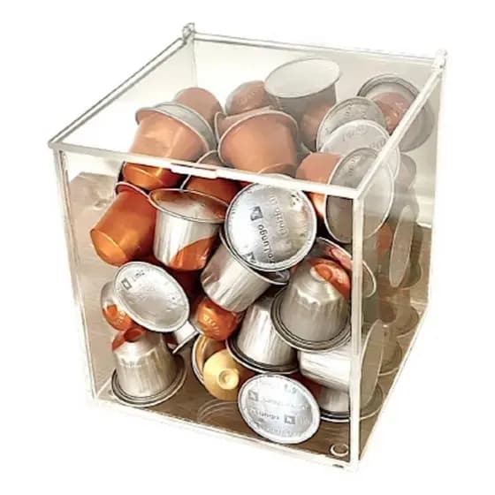Caixa Organizador De Cápsulas De Café Acrilico Cristal