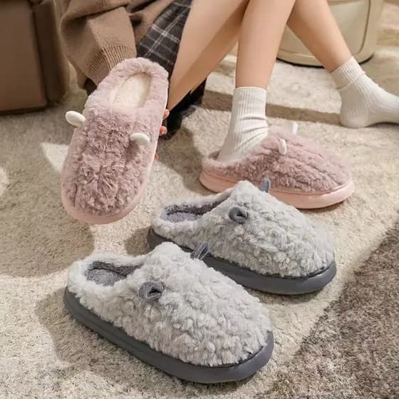 Pantufa Chinelo Casa Inverno Antiderrapante Sola Emborrachada Reforçada Forrada Quente Macio Unissex