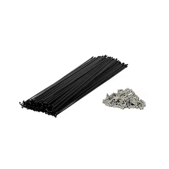 KIT Raio Inox Preto 2 Rodas 290x2.0 Bike Aro 29 C Niple 72un