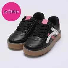 Tênis Casual Infantil Menina Molekinha preto original