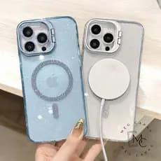 CAPA DE LUXO MAGNETICA COM BRILHO GLITTER  SUPORTE PARA CELULAR PARA IPHONE 11/12/13/14/15/16