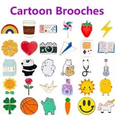 Broche Desenhos Animados Bonito Liga Alfinetes Badge Pin Mochila Decoração Estilos Personalizados