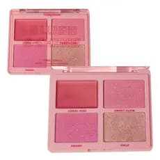 Paleta Multifuncional Ruby Rose Blush & Shine Blush e Iluminador Com Alta Pigmentação