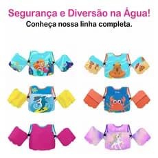 Boia Colete Salva-Vidas Infantil Flutuador Não Fura Até 25kg Kids - Segurança para Piscina e Praia (Várias Estampas)