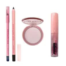 Kit Pó Compacto Matificante Pure Matte Gel Sobrancelha Fixador Lápis De Olho Resistente Ruby Rose