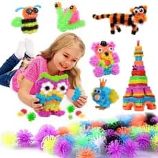 600 Pcs Blocos De Construção Modelo 3D Bolas De Chifre Brinquedo Puff Sticky Montagem De Quebra-Cabeça Para Crianças
