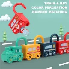 Conjunto De Chaves / Fechaduras Montessori Coloridas/ Crianças Fechadura De Aprendizagem Desbloquear Brinquedo De Carro Com Chaves Kids Montessori Brinquedos Educativos Combinando Jogos De Cores E Número