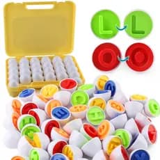 Ovos De Brinquedo Combinando 26 Cartas Torcendo Cápsula Brinquedos Precoce Infância Educação Infantil Montessori Formas