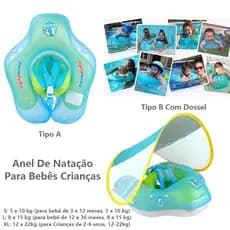 Anel De Natação Para Bebês Crianças Bóia Flutuante Insuflável Acessórios De Piscina Brinquedo De Banho Em Círculo