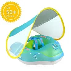 Bóia De Natação Para Bebês Anel De Bóia Inflável Para Piscina De Bebê Mais Recente Com Dossel De Proteção Solar
