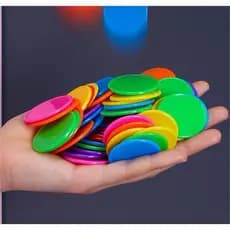 100Pçs/ Conjunto Fichas De Tamanho 37mm DIY Tokens Moeda De Jogo De Cor Sólida Acessórias Hilariantes Divertidas Familiar Multi Clube Suprimentos Infantil Contagem De Brinquedos Matemáticos