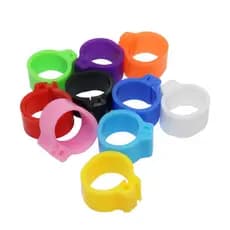 100Pcs Anilhas Plásticas De 10mm Pombos 10 Cores