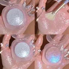Maquiagem/Iluminador/Nude Com Glitter/4 Cores De Diamante Galaxy Destaque