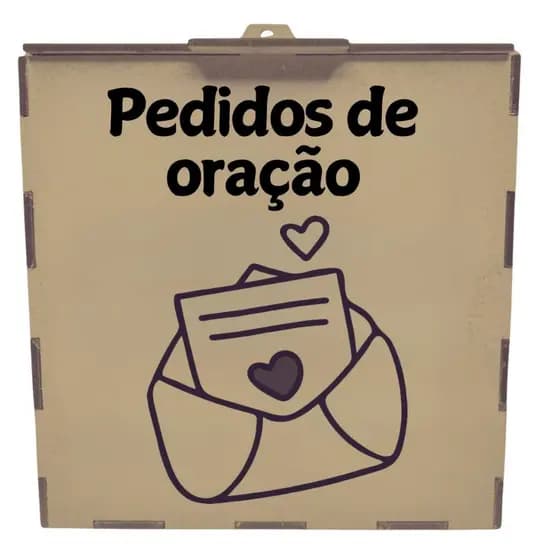 Caixa Urna para Pedidos de Oração dizimo cartinha carta para Deus pedidos urna igreja presente