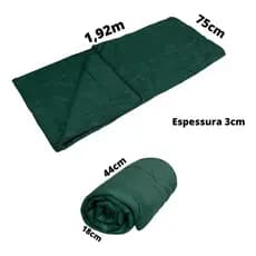 Saco De Dormir Acampamento Solteiro + Sacola Transporte Mor Cor Verde