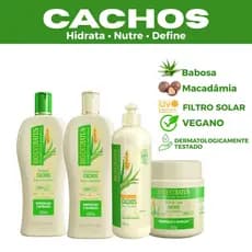 Cachos BioExtratus Shampoo | Condicionador | Finalizador 500ml | Máscara 250g Babosa E Macadâmia