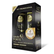 KIT HASKELL CAVALO FORTE – Shampoo + Condicionador 300ml Cada | Crescimento,Força, Brilho | Biotina