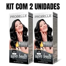 Kit 2 Colorações Creme Super Bonita Probelle 2.0 Preto - 50g