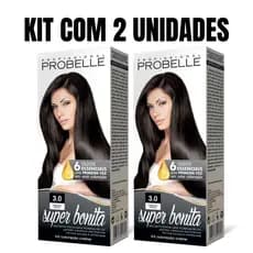Kit 2 Tintas Super Bonita 50g 3.0 Castanho Escuro - Probelle Coloração