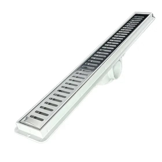 Ralo Linear Guvi Inox Palito 5cm fino Com Tela anti inseto Comprimento 50/70/80/90/100cm para banheiro interno moderno