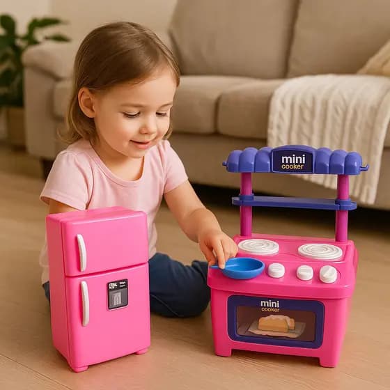 Brinquedo Infantil Freezer Cooker Comidinhas Receitas Brincadeiras Crianças Estimulam o faz de conta
