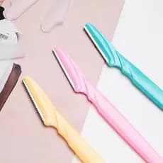 Navalhete para Sobrancelha Inox ✨ Aparador de Pelos Facial | 1, 2 ou 3 Peças – Lâmina de Aço Inoxidável